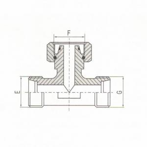 Branch Tee Fitting with Swivel Nut